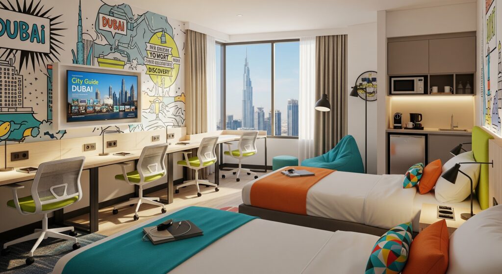 Dubai öğrenci konaklaması- Dubai'de iki kişilik yurt odası