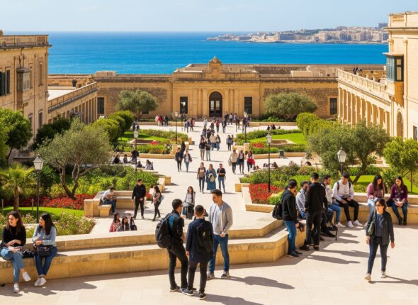 Malta'da Üniversite Okumak- Malta'da bir üniversite kampüsü