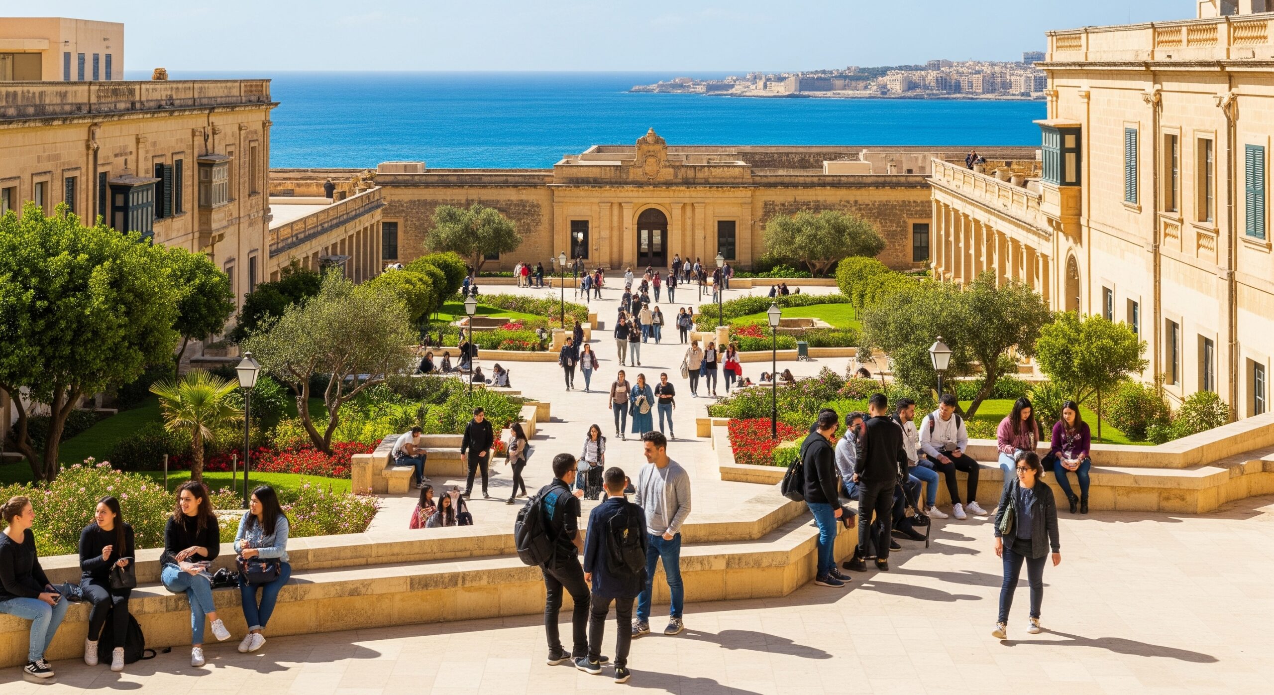Malta'da Üniversite Okumak- Malta'da bir üniversite kampüsü