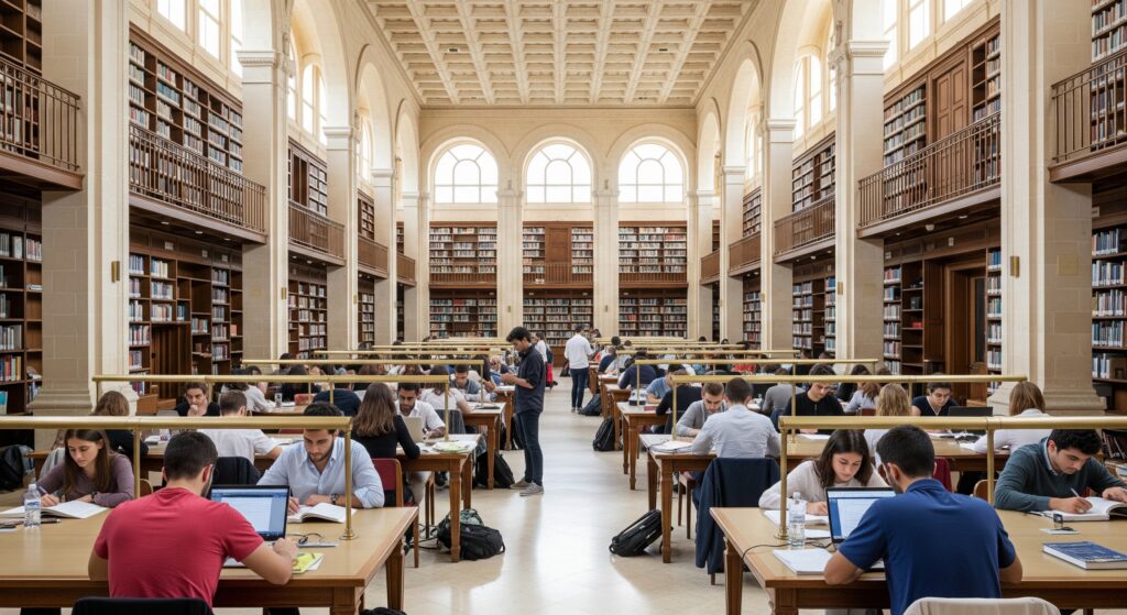 Malta'da yüksek lisans eğitimi almak- Malta University kütüphanesi