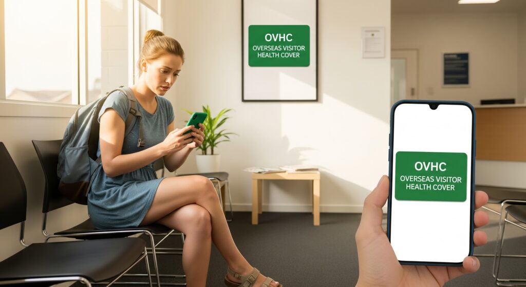 OVHC (Overseas Visitor Health Cover / Ziyaretçi Sağlık Sigortası) yapmaya çalışan Avustralya dil okulu öğrencisi