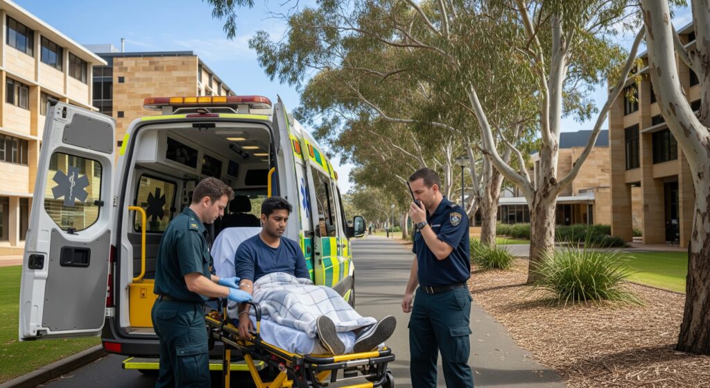 Avustralya sağlık sigortası kapsamında ücretsiz ambulans hizmetinden yararlanan bir öğrenci