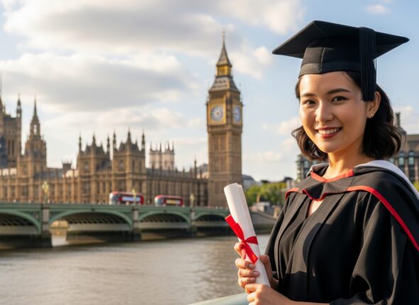 İngiltere'de burslu okuyup mezun olmuş bir genç