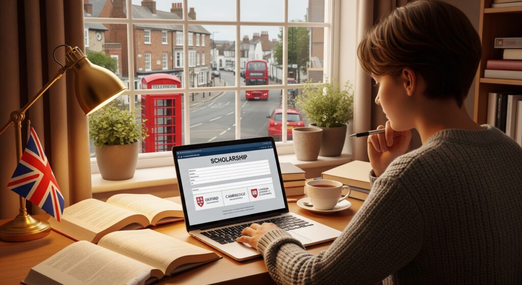 İngiltere için burs başvurusu yapan bir öğrenci