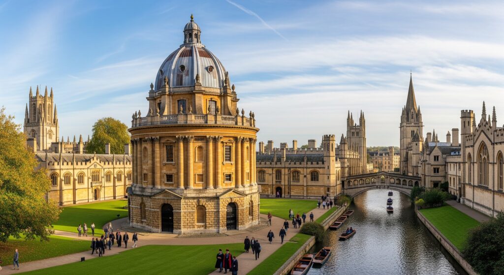 İngiltere'nin en prestijli okullarından Oxford Üniversiesi kampüsü- Oxford üniversitesi öğrencisi olmak burs almanızı kolaylaştıracaktır