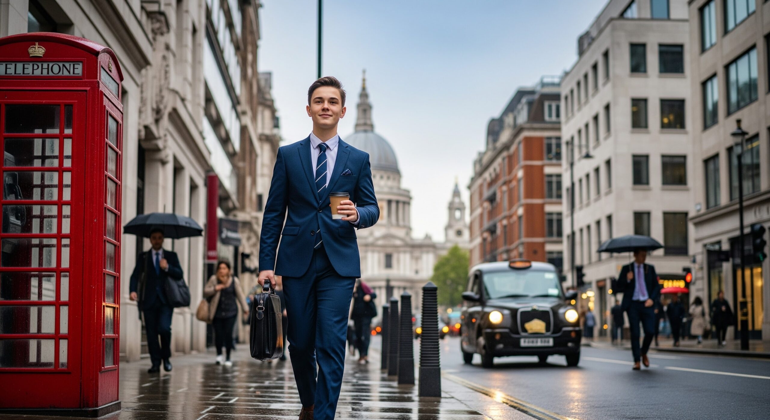 İngiltere çalışma vizesi- Londra'da işe giden mutlu bir Türk genci