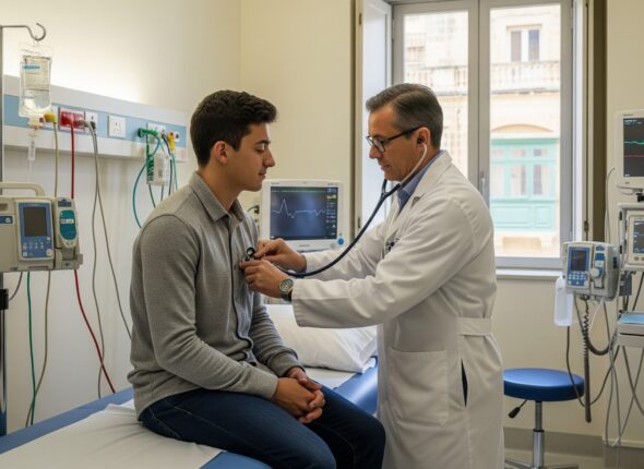 Malta sağlık sistemi- bir uluslararası öğrenci Malta hastanelerinde tedavi alıyor.