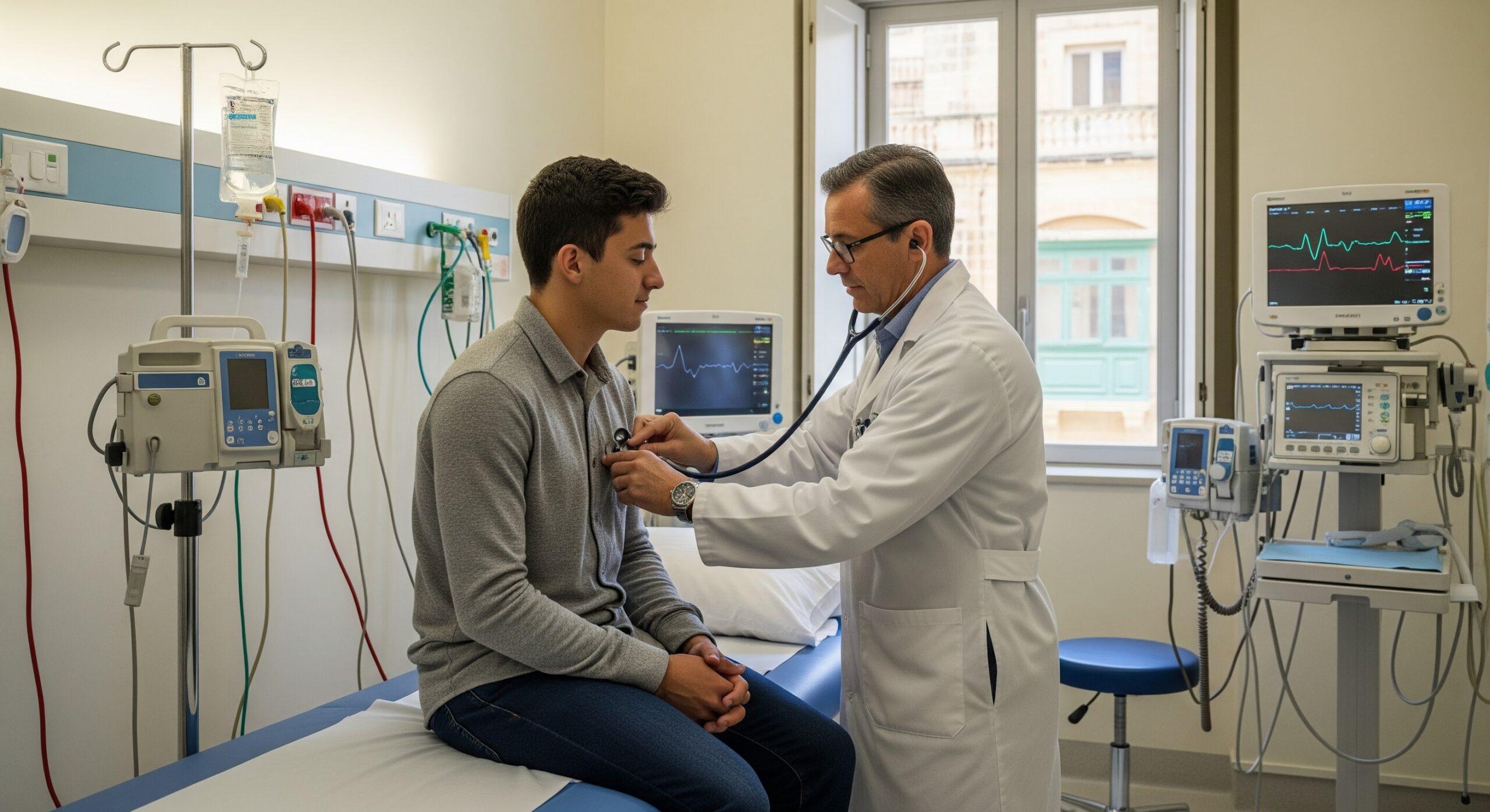 Malta sağlık sistemi- bir uluslararası öğrenci Malta hastanelerinde tedavi alıyor.