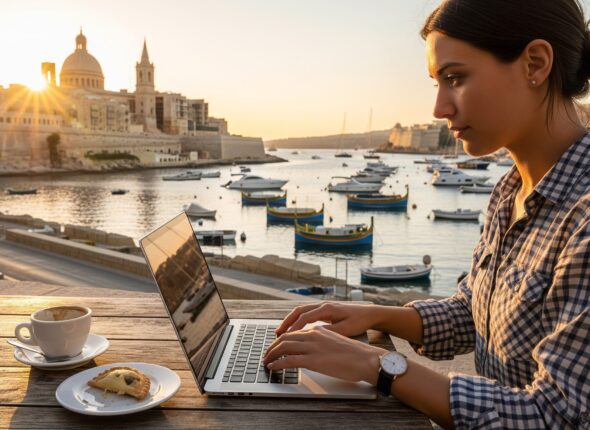 Malta çalışma vizesi alarak çalışma hayatına başlamış bir genç