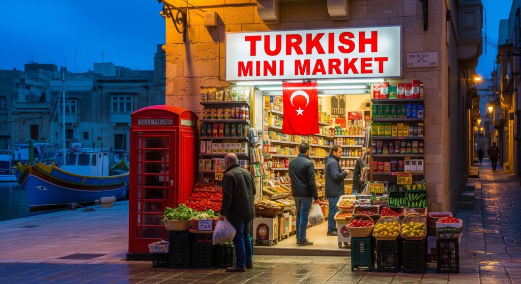 Malta'da bir Türk marketi