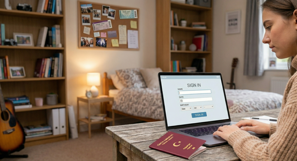 dubai üniversitelerine başvuru yapan bir genç