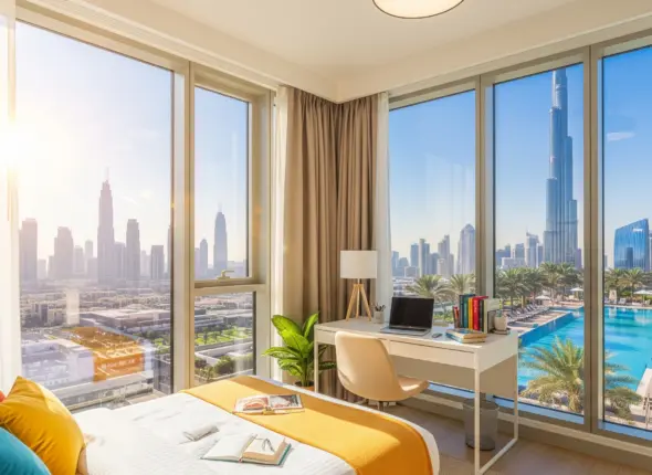 dubai'de öğrenci konaklaması hizmeti sunan bir otel